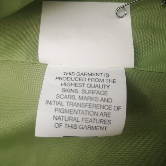 Catherine Stewart Ladies Size Medium Lime Green Leather Jacket / Blazer - Picture 6 of 11